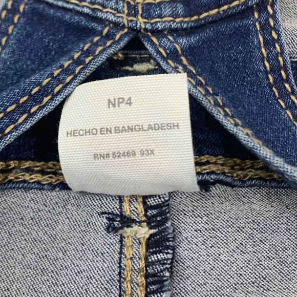 Girls/Toddler WONDER NATION 4T shortalls boho white floral/lace denim overalls - Picture 8 of 14